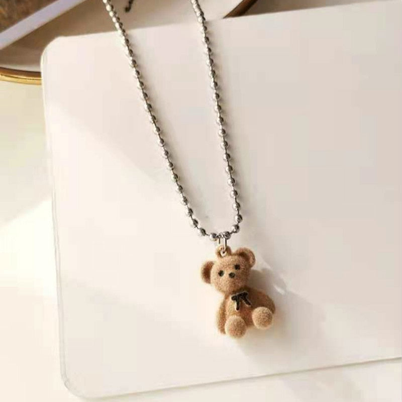 Collier ourson en peluche